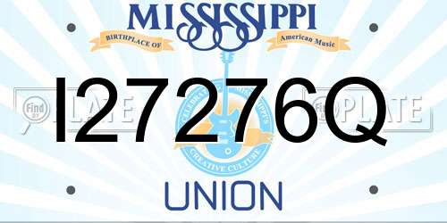 I27276Q Mississippi License Plate