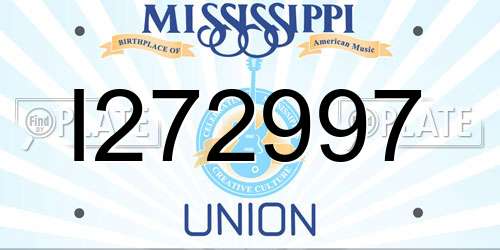 I272997 Mississippi License Plate