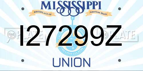I27299Z Mississippi License Plate
