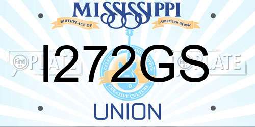 I272GS Mississippi License Plate