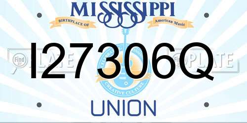 I27306Q Mississippi License Plate