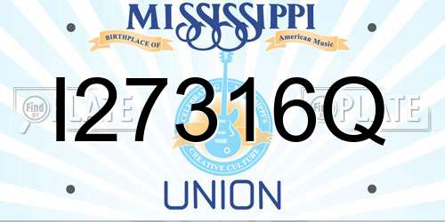I27316Q Mississippi License Plate