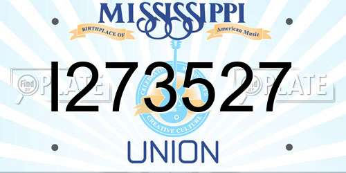 I273527 Mississippi License Plate