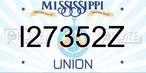 I27352Z Mississippi License Plate