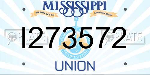 I273572 Mississippi License Plate