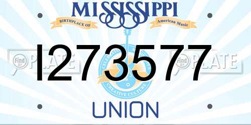 I273577 Mississippi License Plate