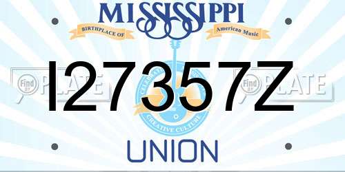 I27357Z Mississippi License Plate