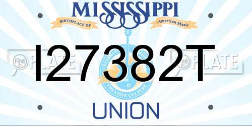 I27382T Mississippi License Plate