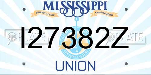 I27382Z Mississippi License Plate