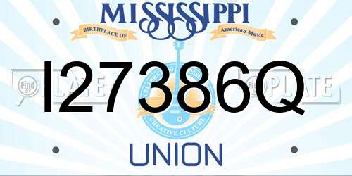 I27386Q Mississippi License Plate