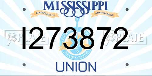 I273872 Mississippi License Plate