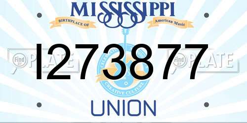I273877 Mississippi License Plate