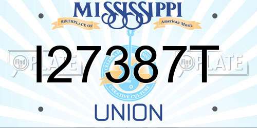 I27387T Mississippi License Plate