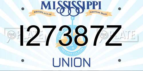 I27387Z Mississippi License Plate