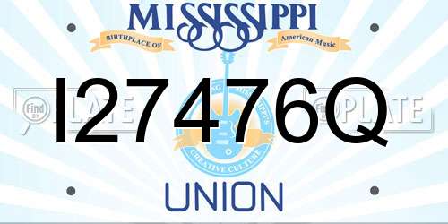 I27476Q Mississippi License Plate