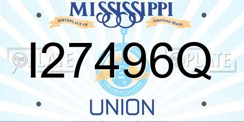 I27496Q Mississippi License Plate
