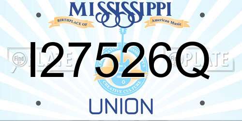 I27526Q Mississippi License Plate