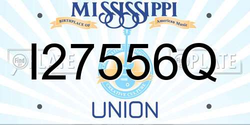 I27556Q Mississippi License Plate