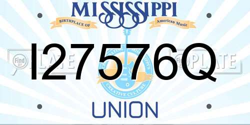 I27576Q Mississippi License Plate
