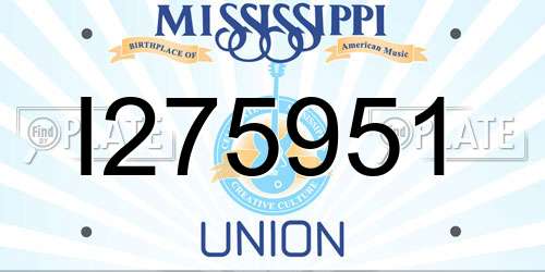 I275951 Mississippi License Plate