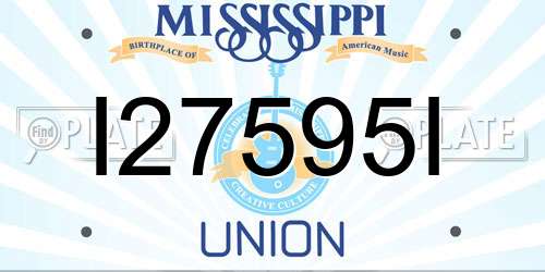 I27595I Mississippi License Plate