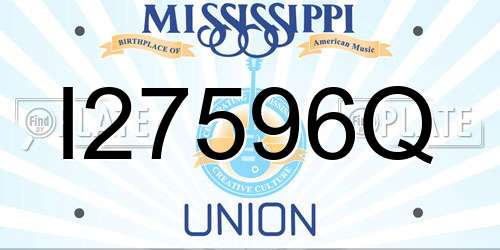 I27596Q Mississippi License Plate