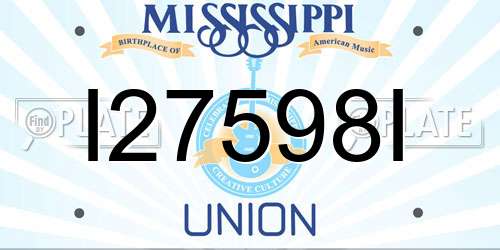 I27598I Mississippi License Plate