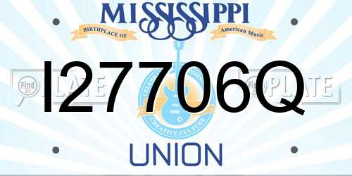 I27706Q Mississippi License Plate