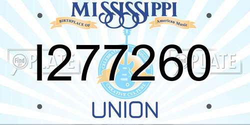 I277260 Mississippi License Plate