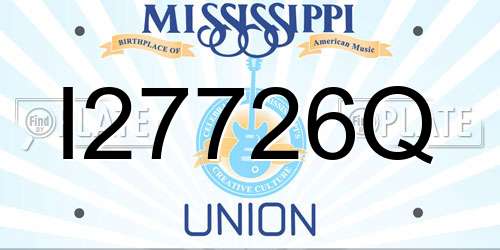 I27726Q Mississippi License Plate
