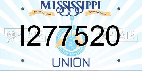 I277520 Mississippi License Plate