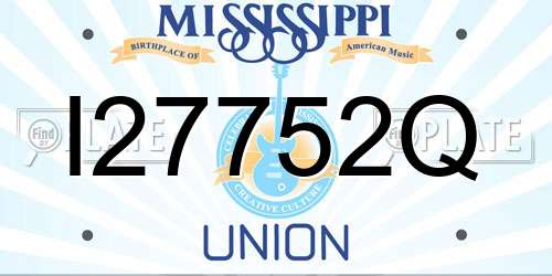 I27752Q Mississippi License Plate