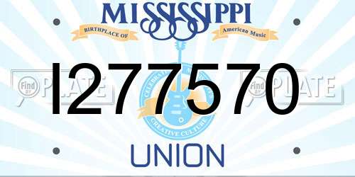 I277570 Mississippi License Plate