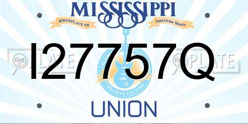 I27757Q Mississippi License Plate
