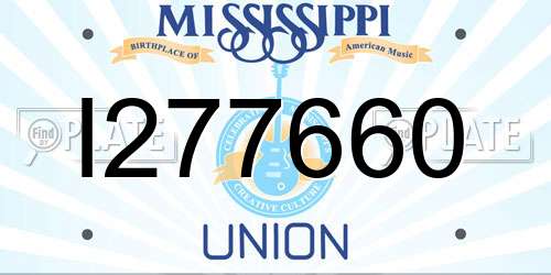 I277660 Mississippi License Plate