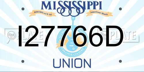 I27766D Mississippi License Plate