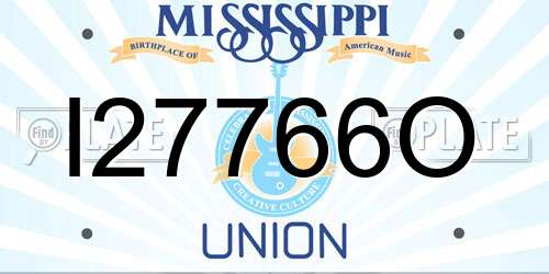 I27766O Mississippi License Plate