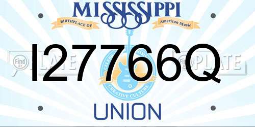 I27766Q Mississippi License Plate