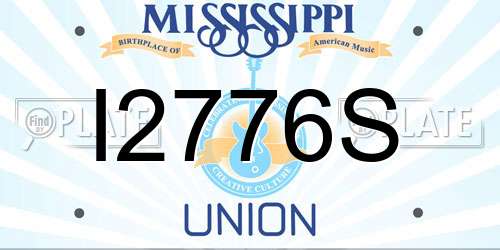 I2776S Mississippi License Plate