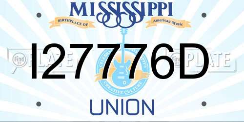 I27776D Mississippi License Plate