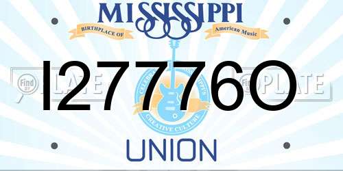 I27776O Mississippi License Plate