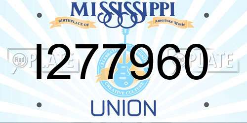 I277960 Mississippi License Plate