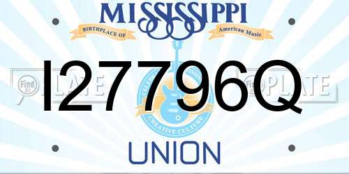 I27796Q Mississippi License Plate
