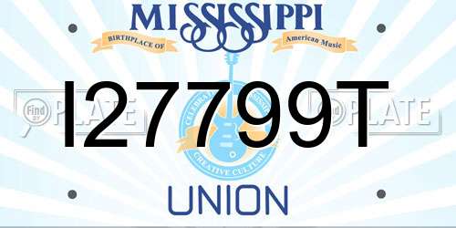 I27799T Mississippi License Plate