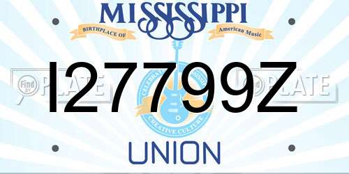 I27799Z Mississippi License Plate