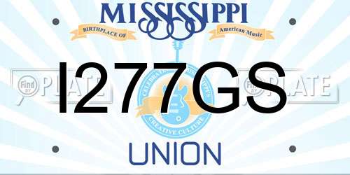 I277GS Mississippi License Plate