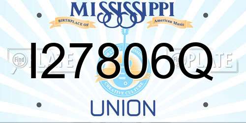 I27806Q Mississippi License Plate