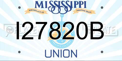 I27820B Mississippi License Plate