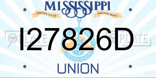 I27826D Mississippi License Plate