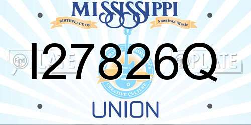 I27826Q Mississippi License Plate